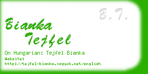 bianka tejfel business card